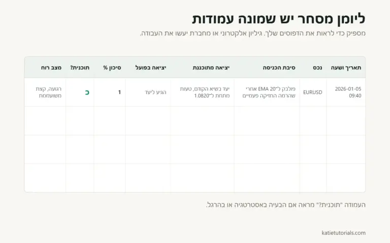 איך לנהל יומן מסחר (ומה באמת לרשום בו)